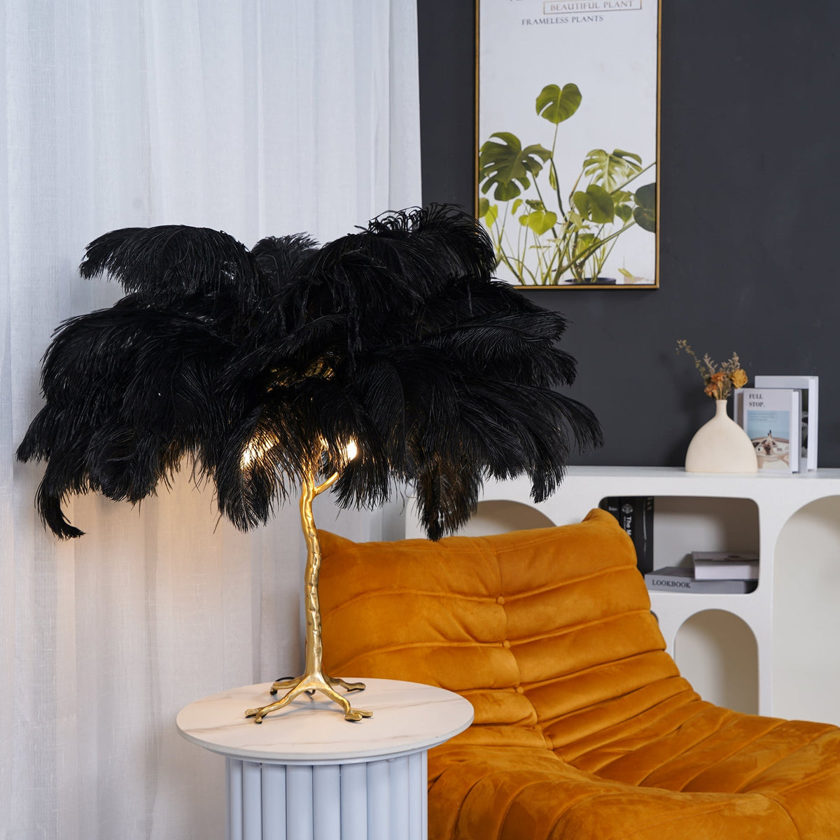 Ostrich Feather Table Lamp – detail 11
