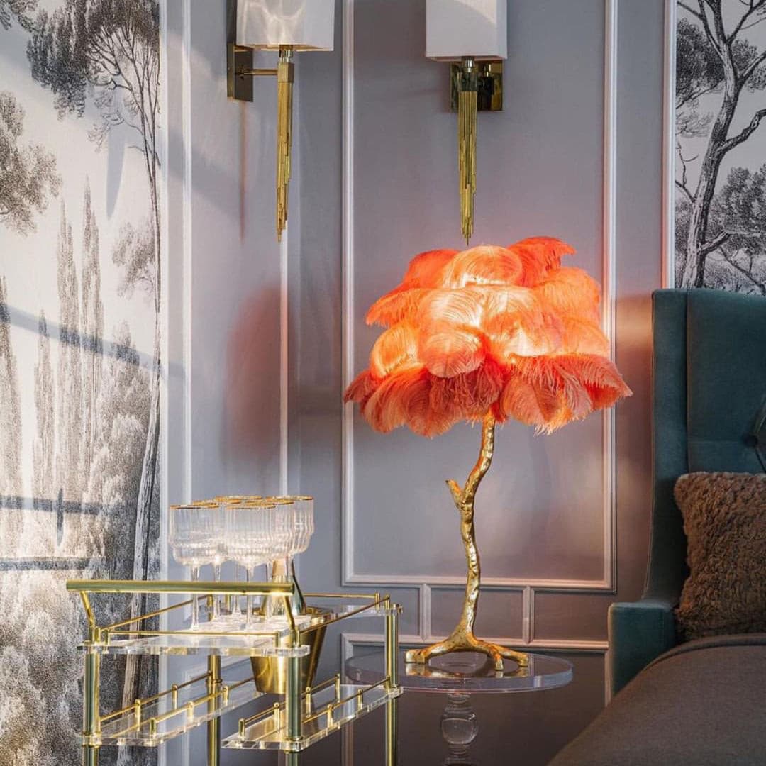 Ostrich Feather Table Lamp – detail 6