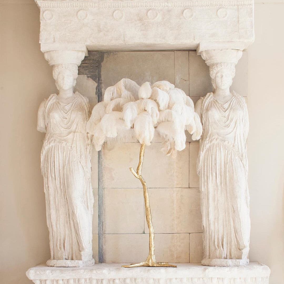 Ostrich Feather Table Lamp – detail 3
