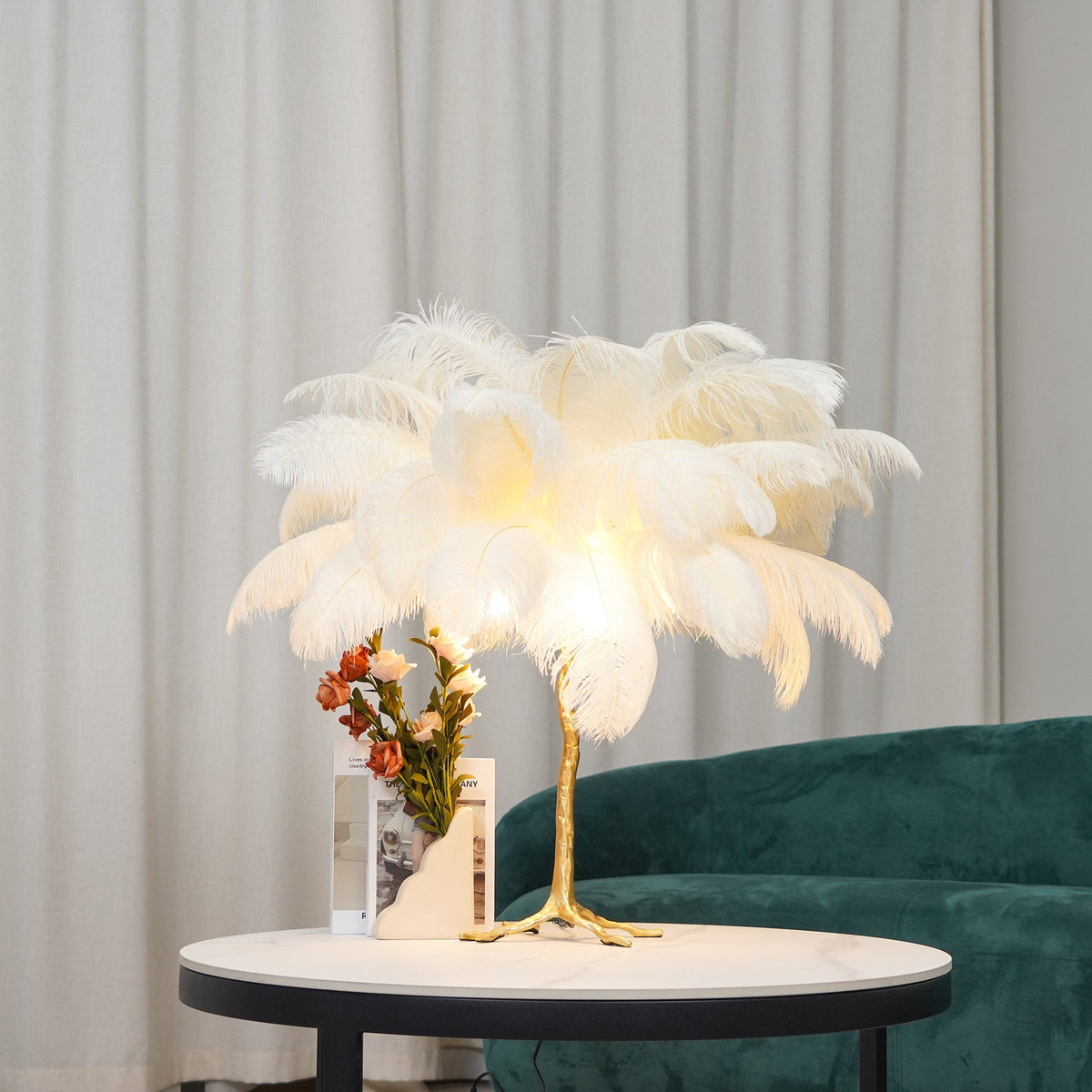 Ostrich Feather Table Lamp – detail 13