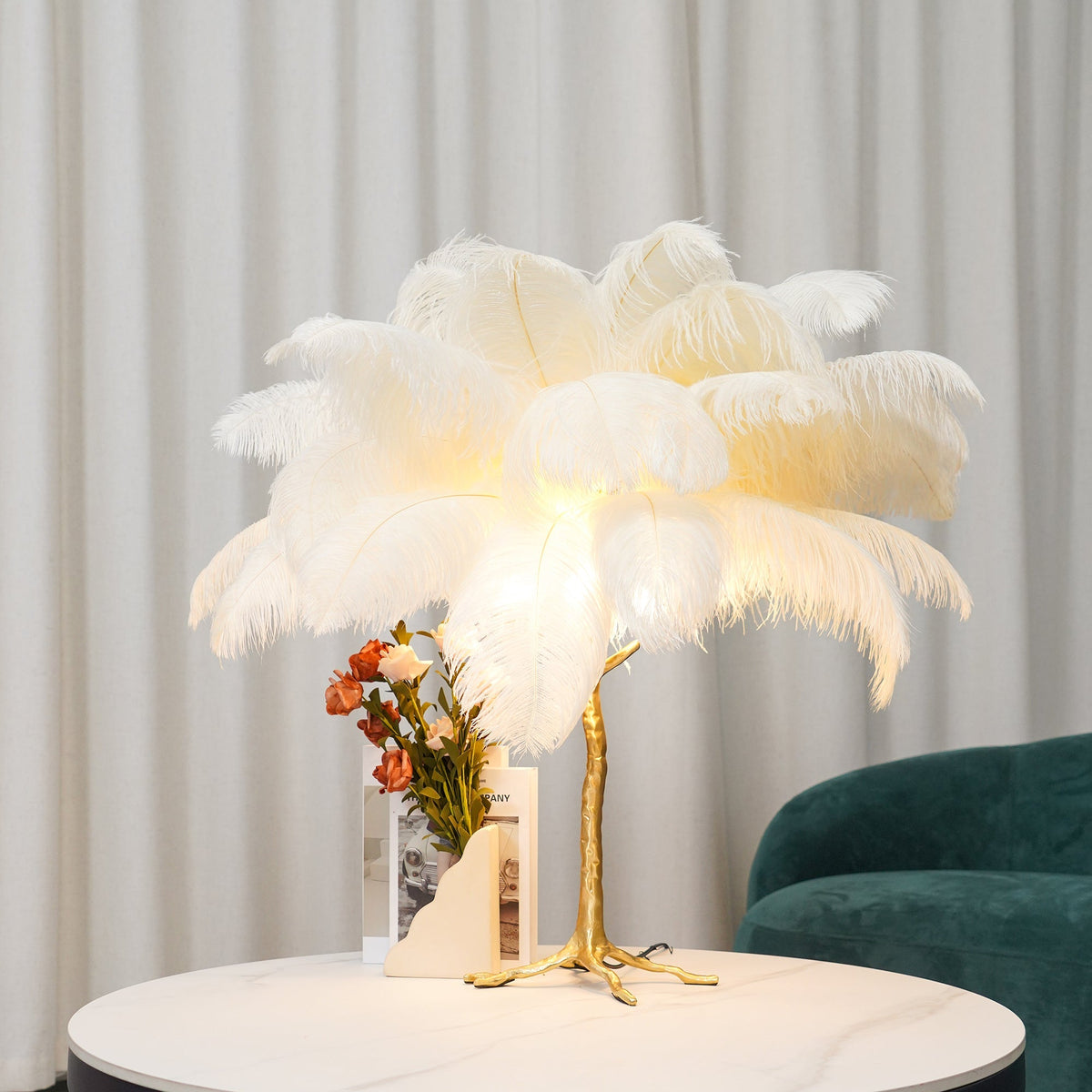 Ostrich Feather Table Lamp – detail 17