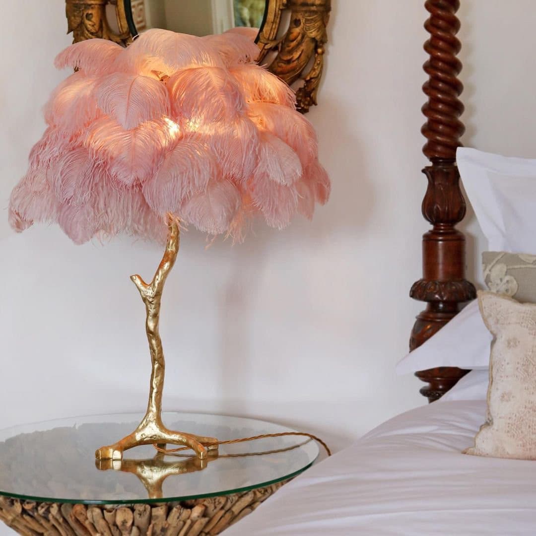 Ostrich Feather Table Lamp – detail 5