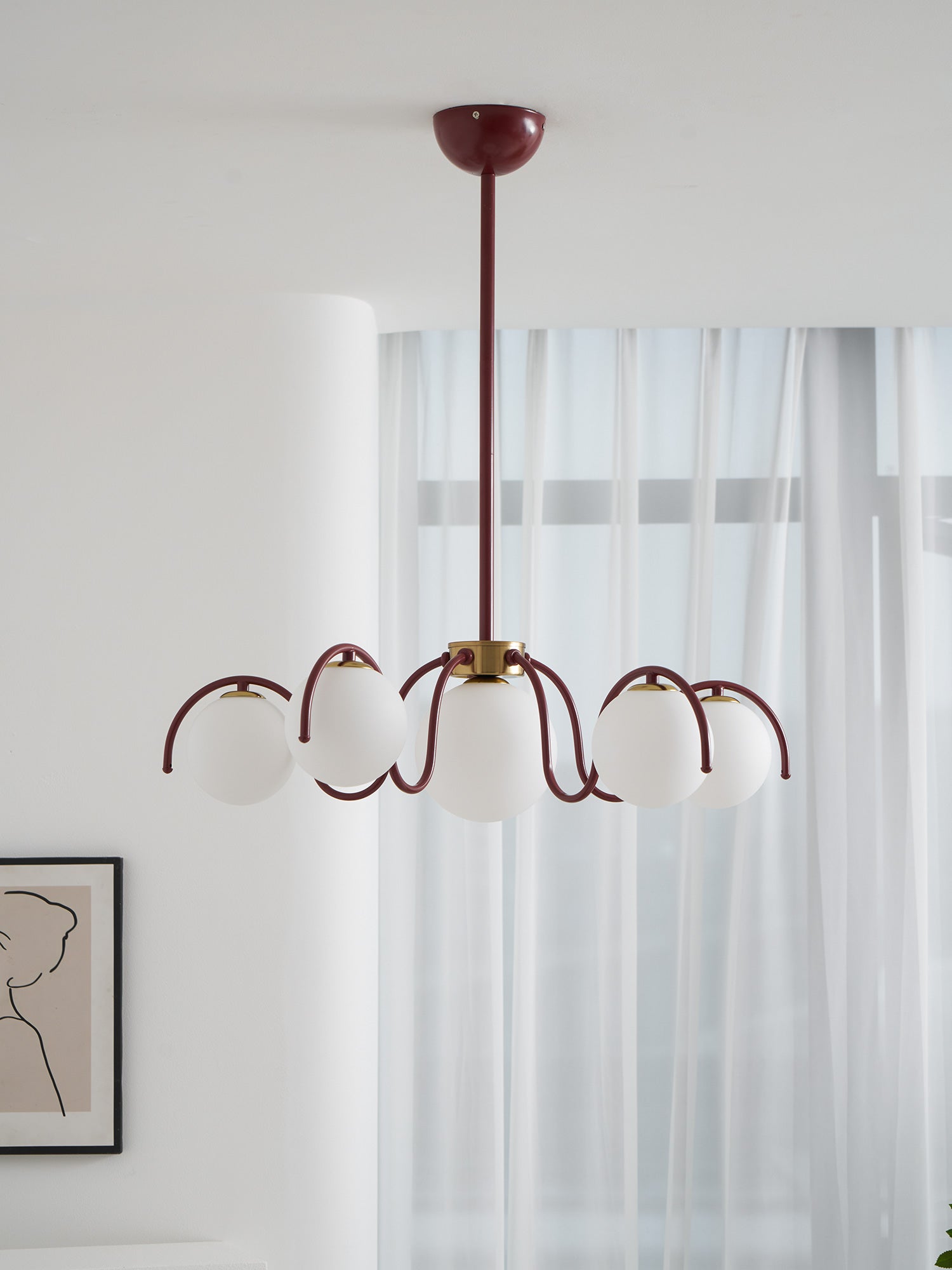 Lampadario a globo Riorasa
