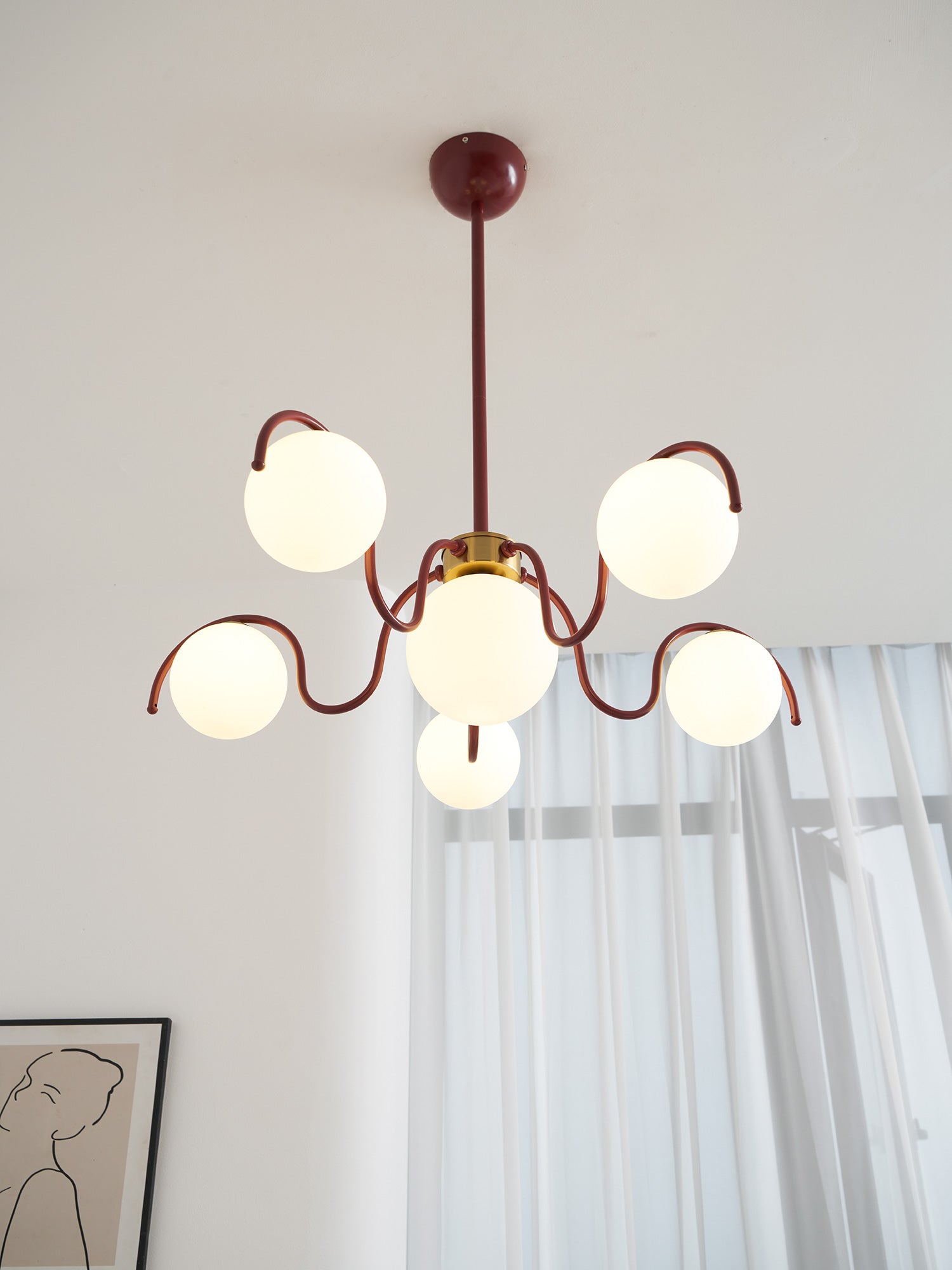 Lampadario a globo Riorasa