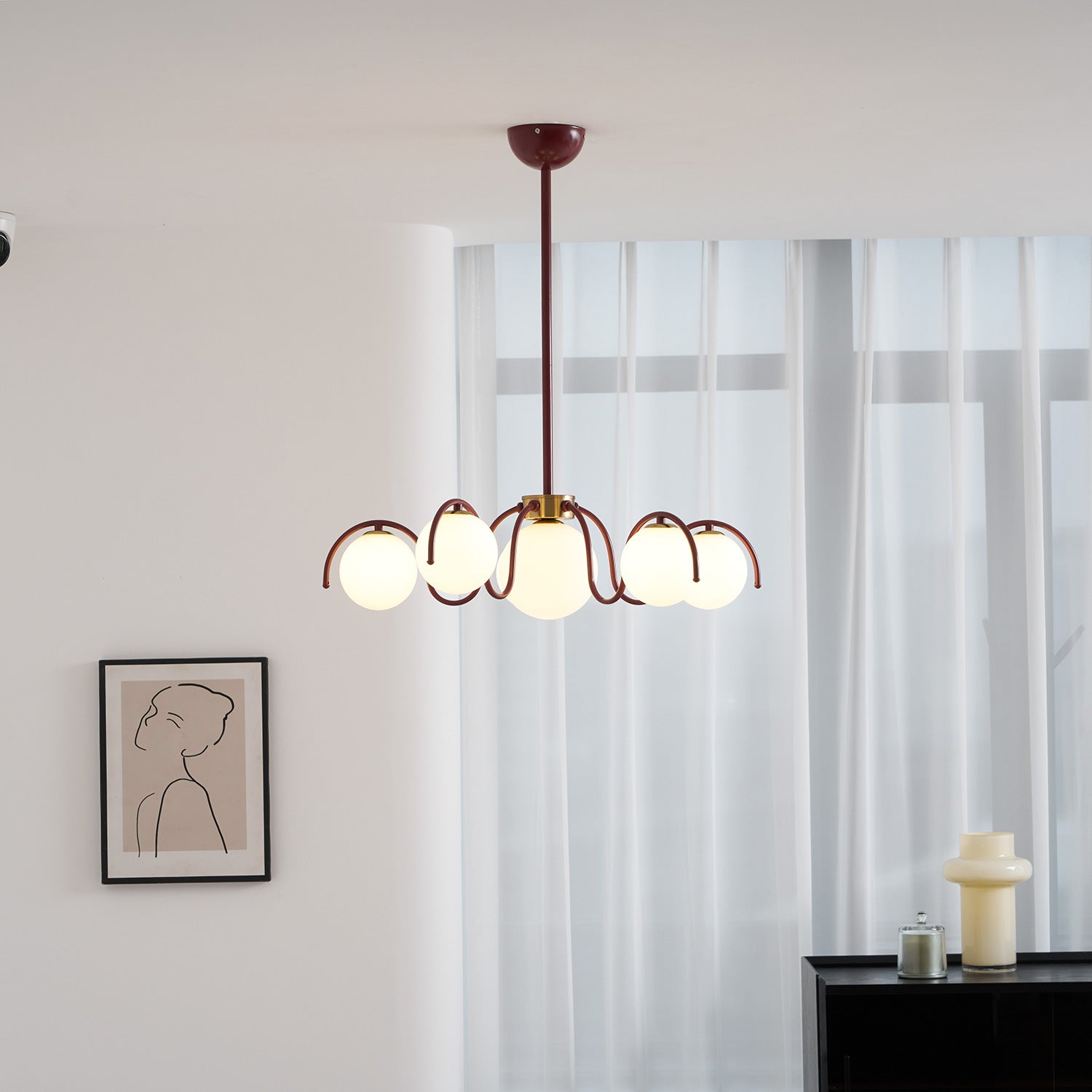 Lampadario a globo Riorasa