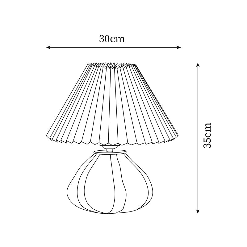 Lampada da tavolo plissettata Sanino