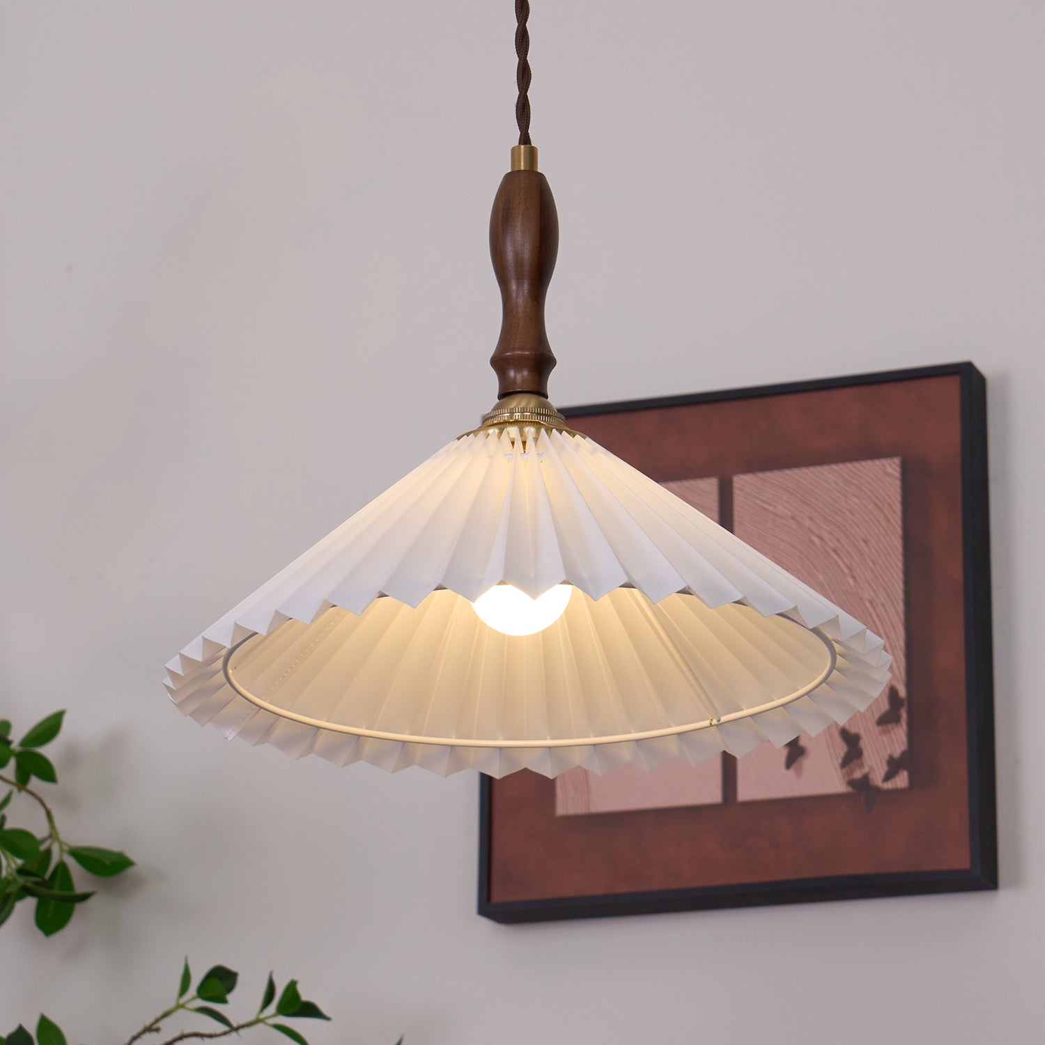 Lampada a sospensione plissettata Lavelale