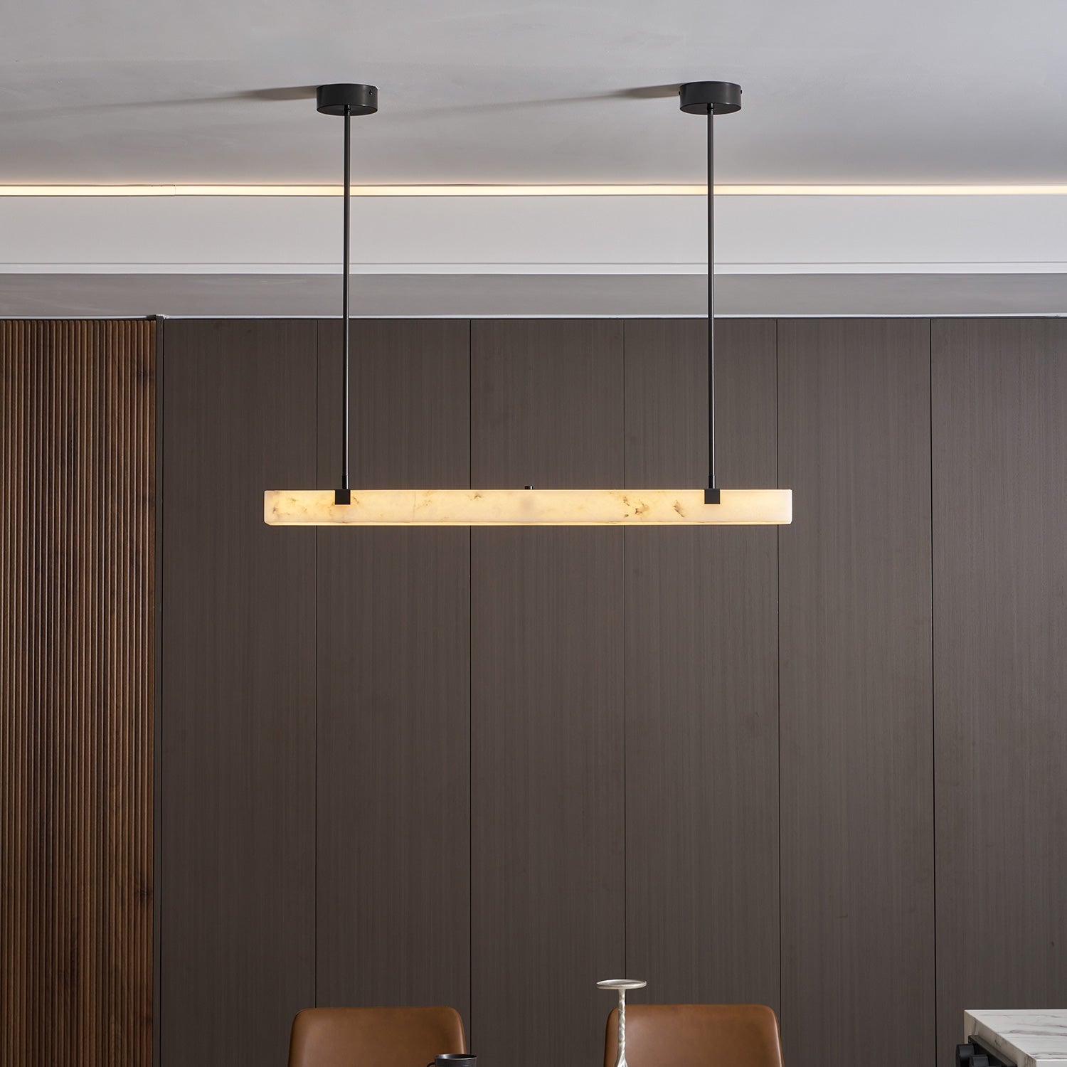 Lampadario lineare Riessi