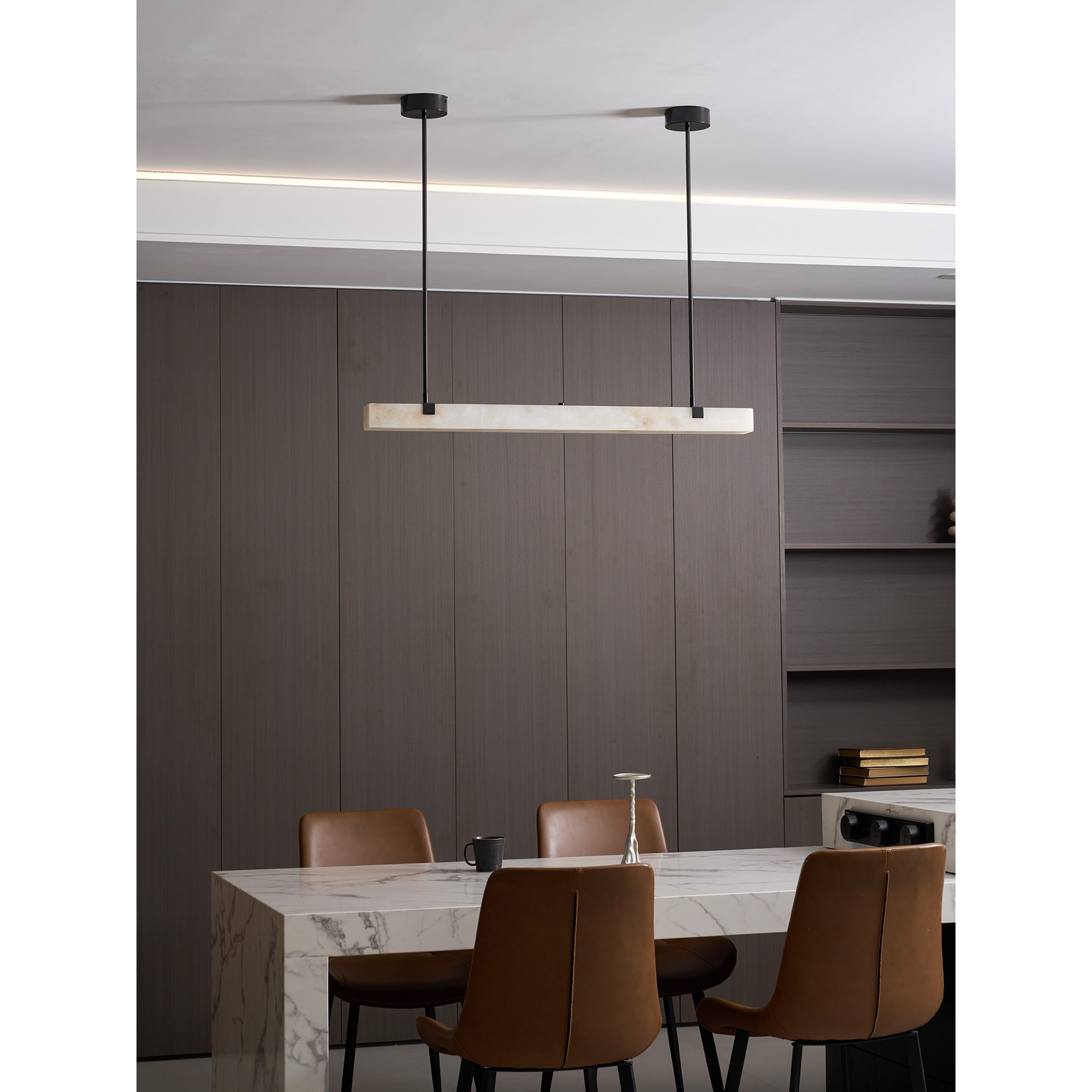 Lampadario lineare Riessi
