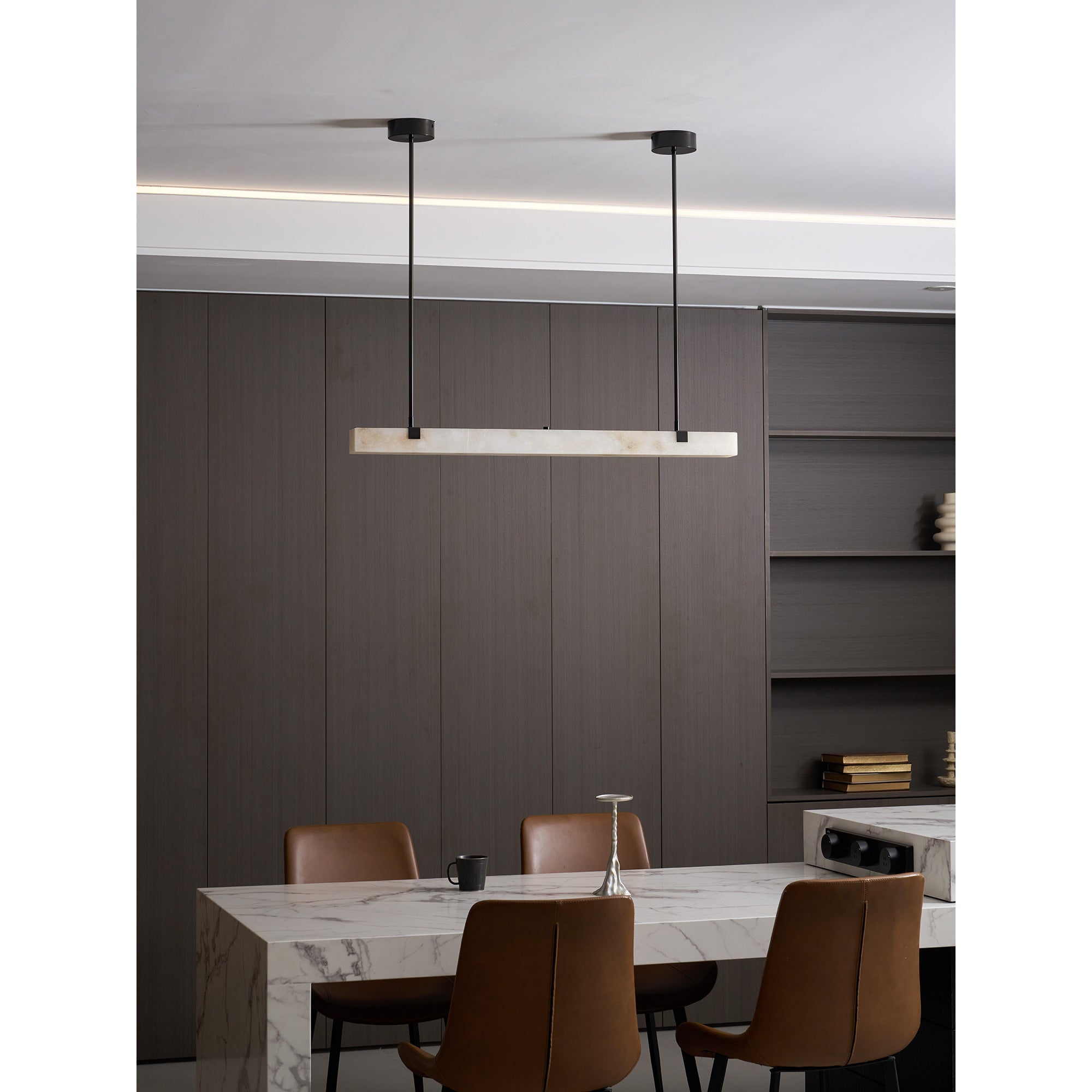 Lampadario lineare Riessi