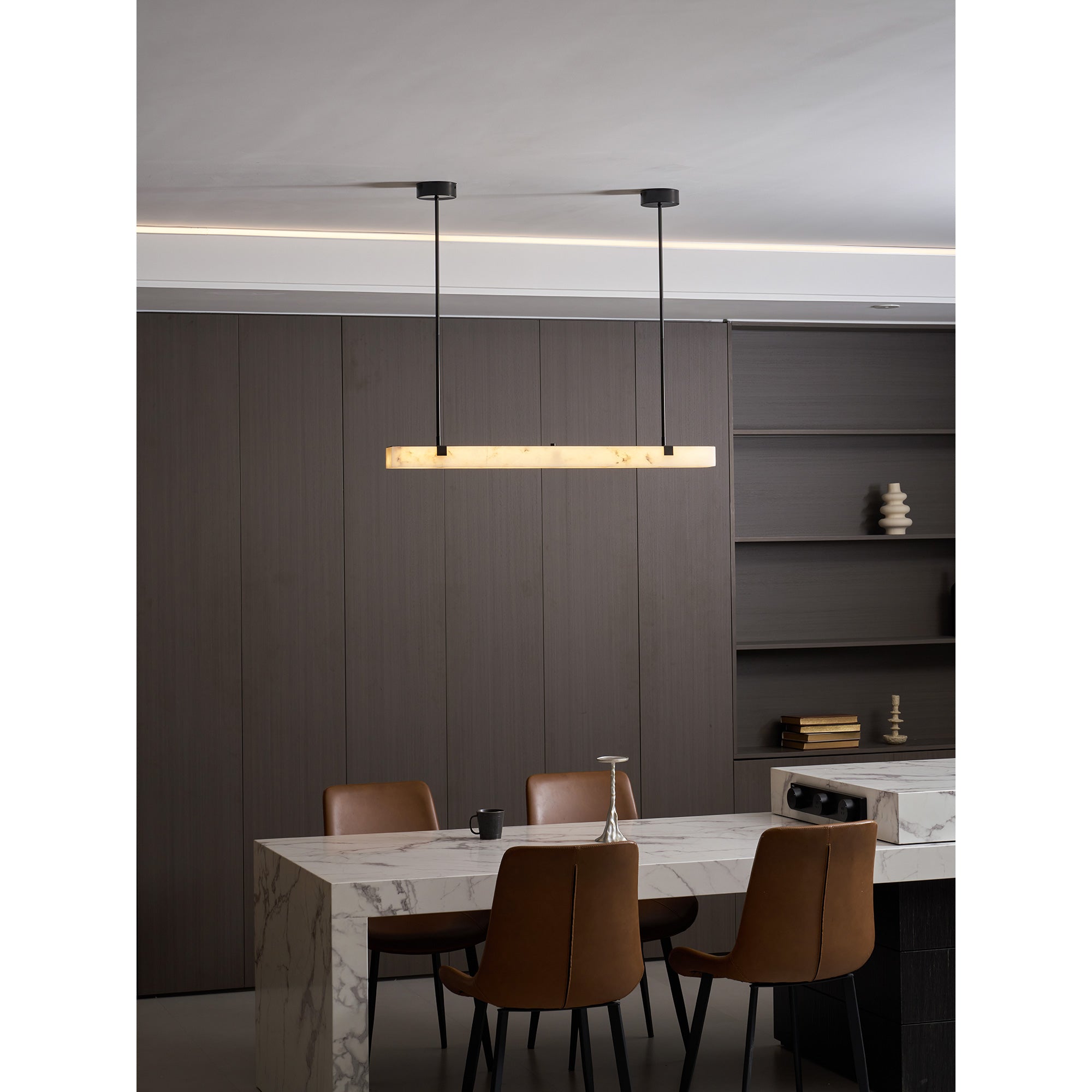 Lampadario lineare Riessi