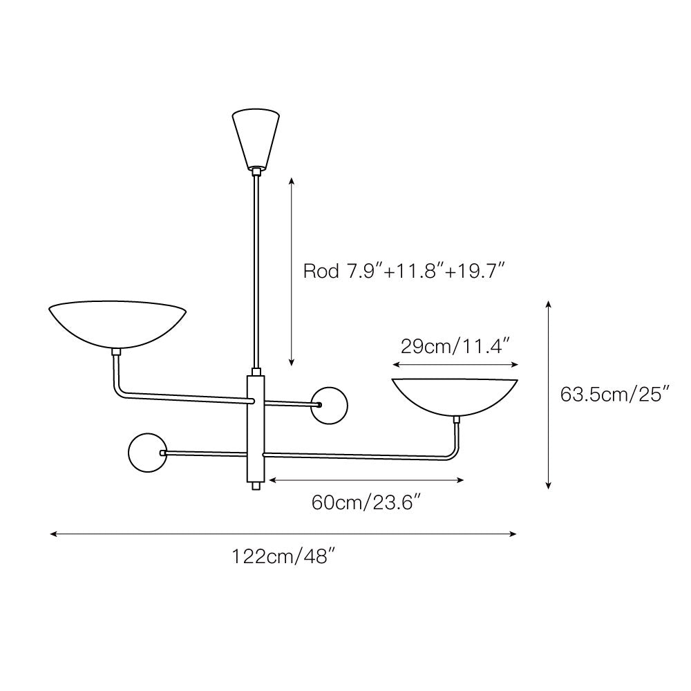 Lampadario moderno Zelia