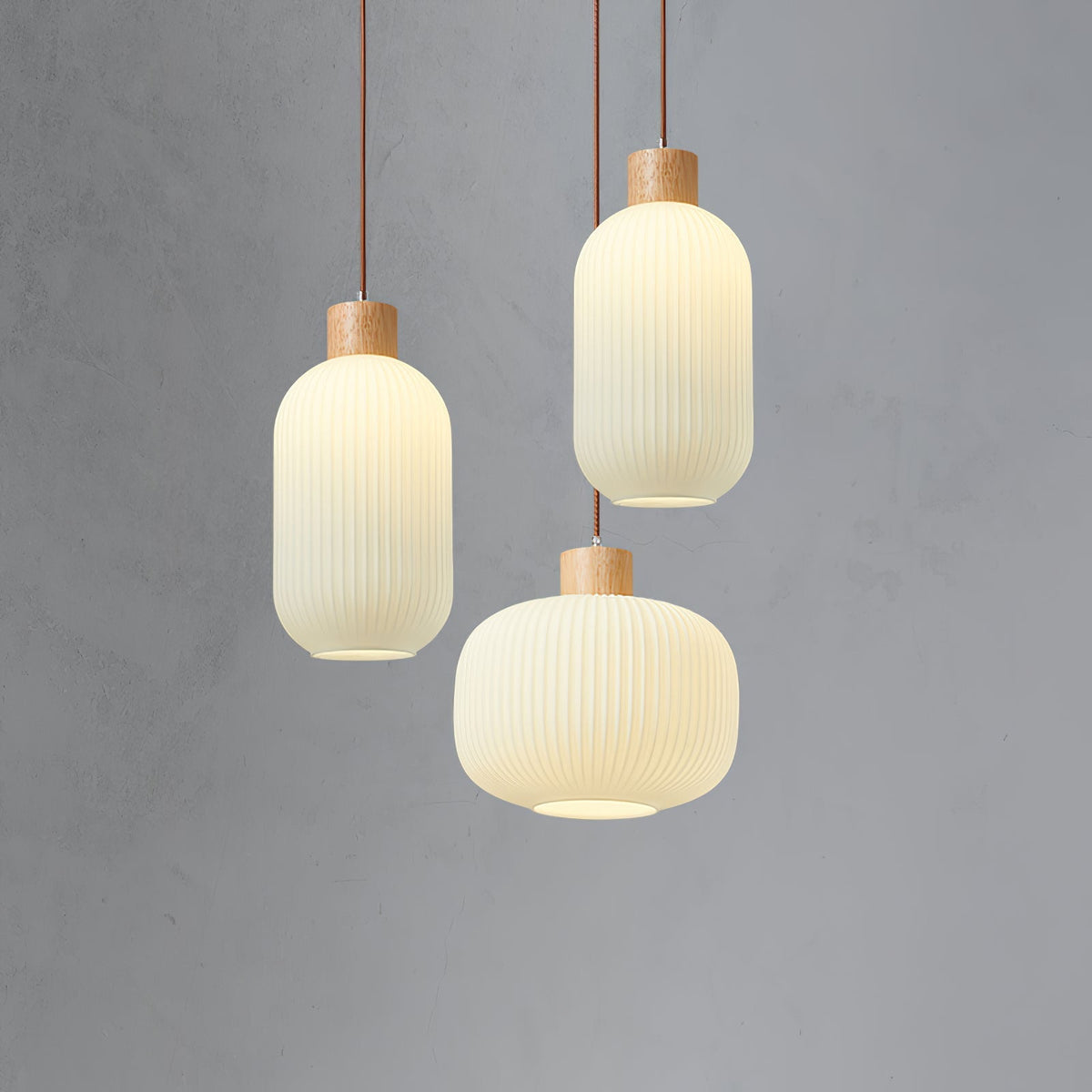 Lampada a sospensione scanalata Emaveno