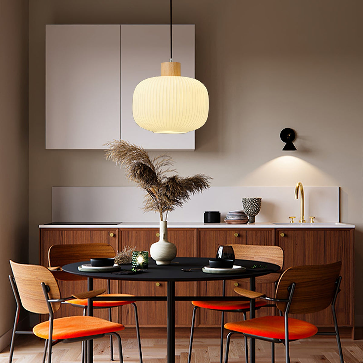 Lampada a sospensione scanalata Emaveno