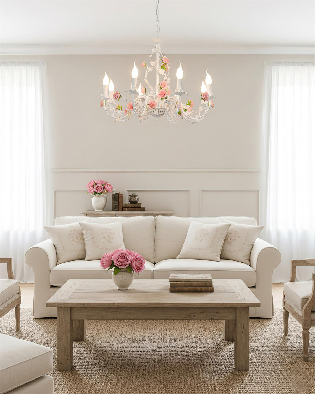 Lampadario floreale Amino