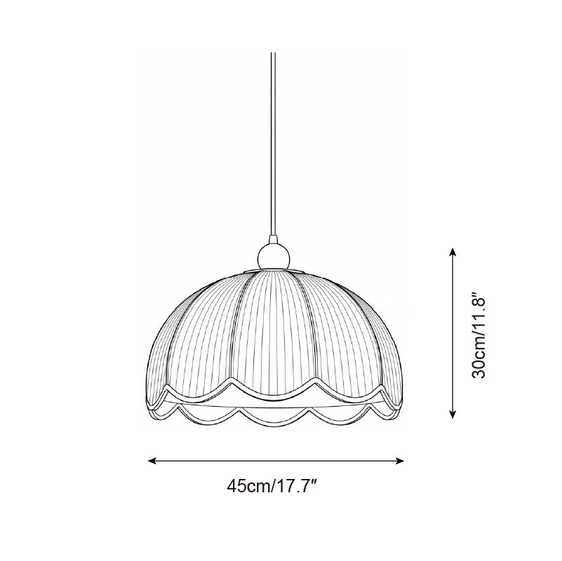 Lampada a sospensione plissettata Morinario