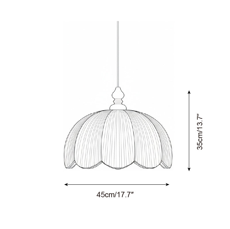 Lampada a sospensione plissettata Morinario