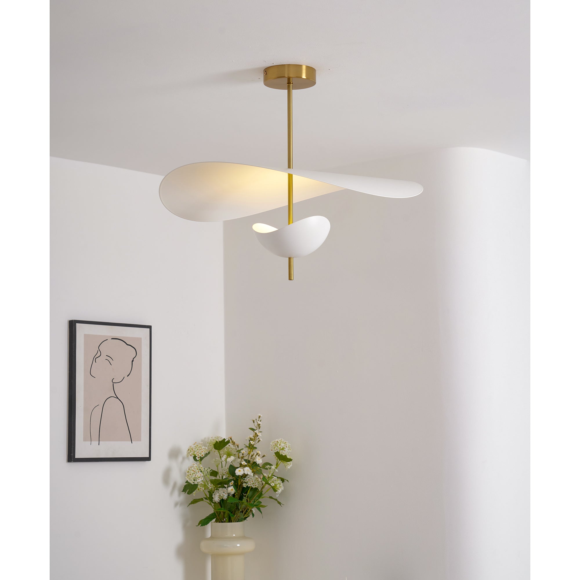 Lampada a sospensione scultorea Envera