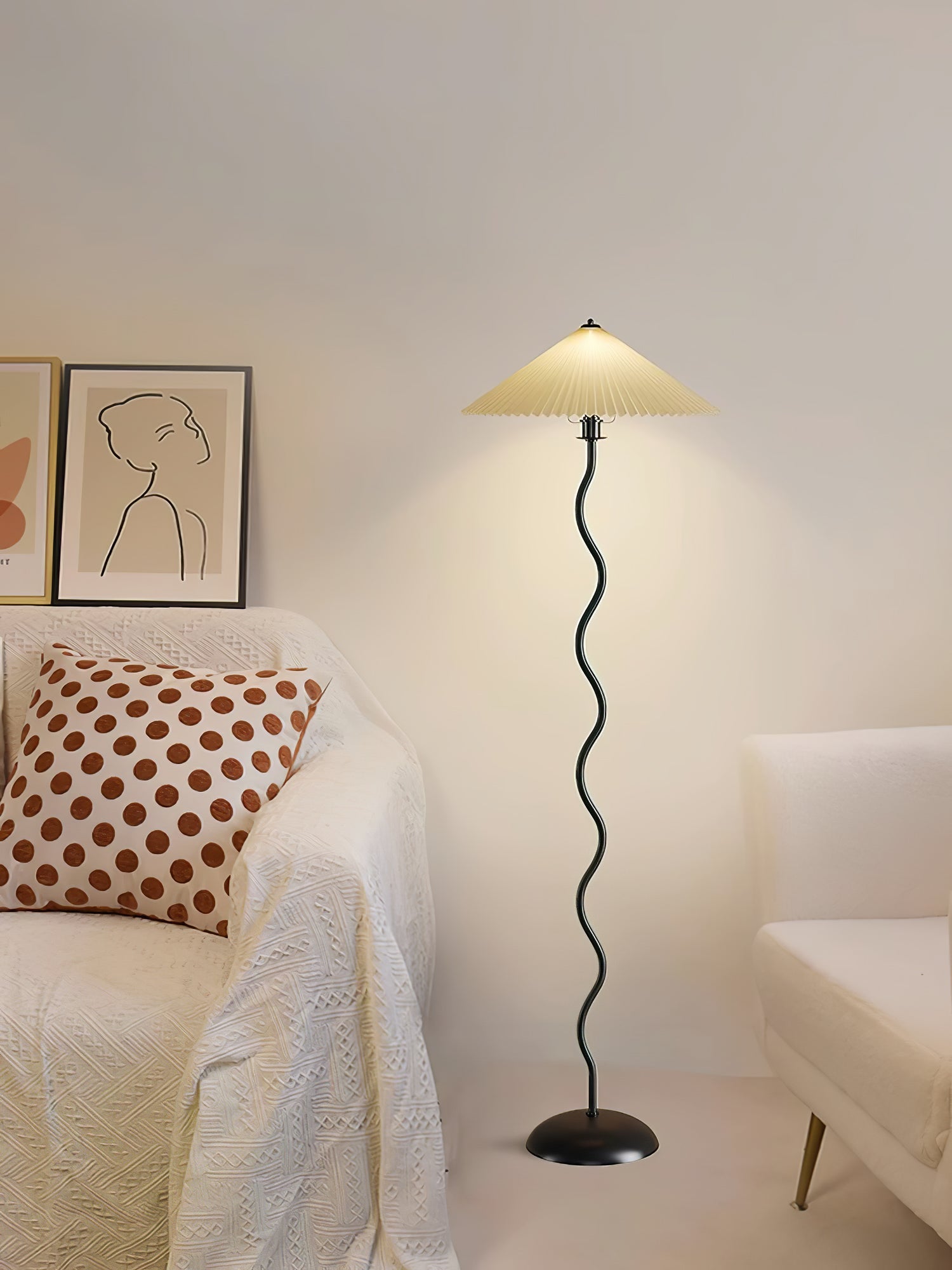 Lampada da terra ondulata Viliala