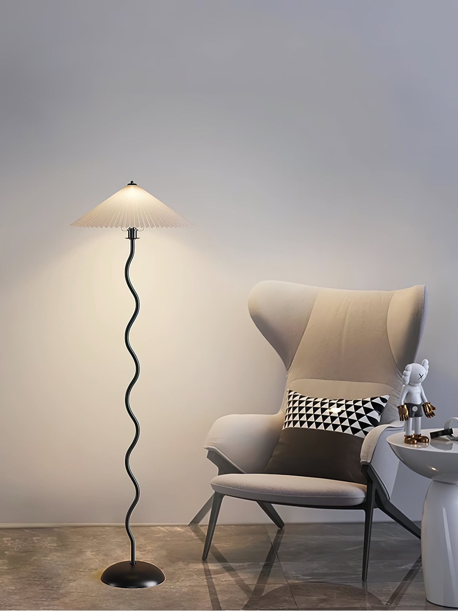 Lampada da terra ondulata Viliala