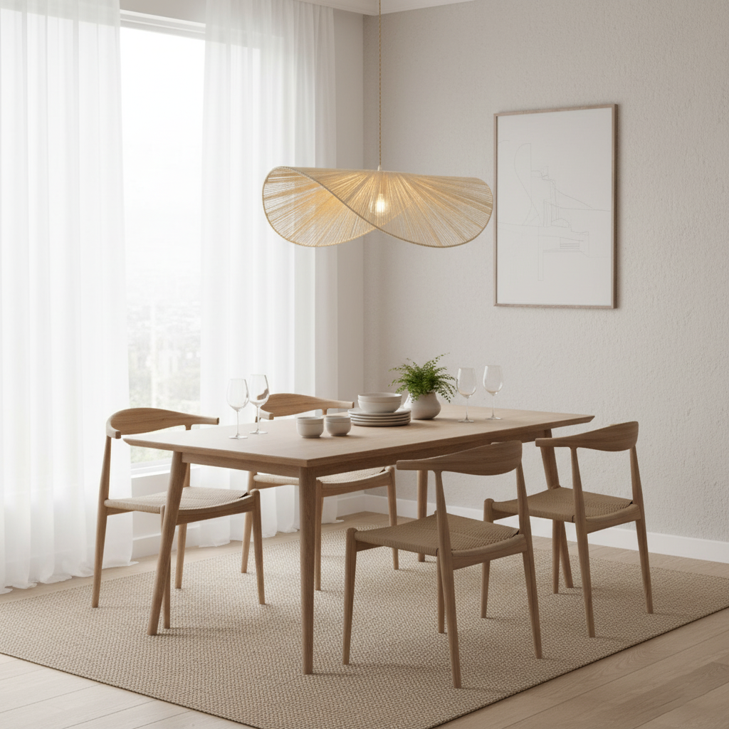 Straw Hat Pendant Light – detail 10