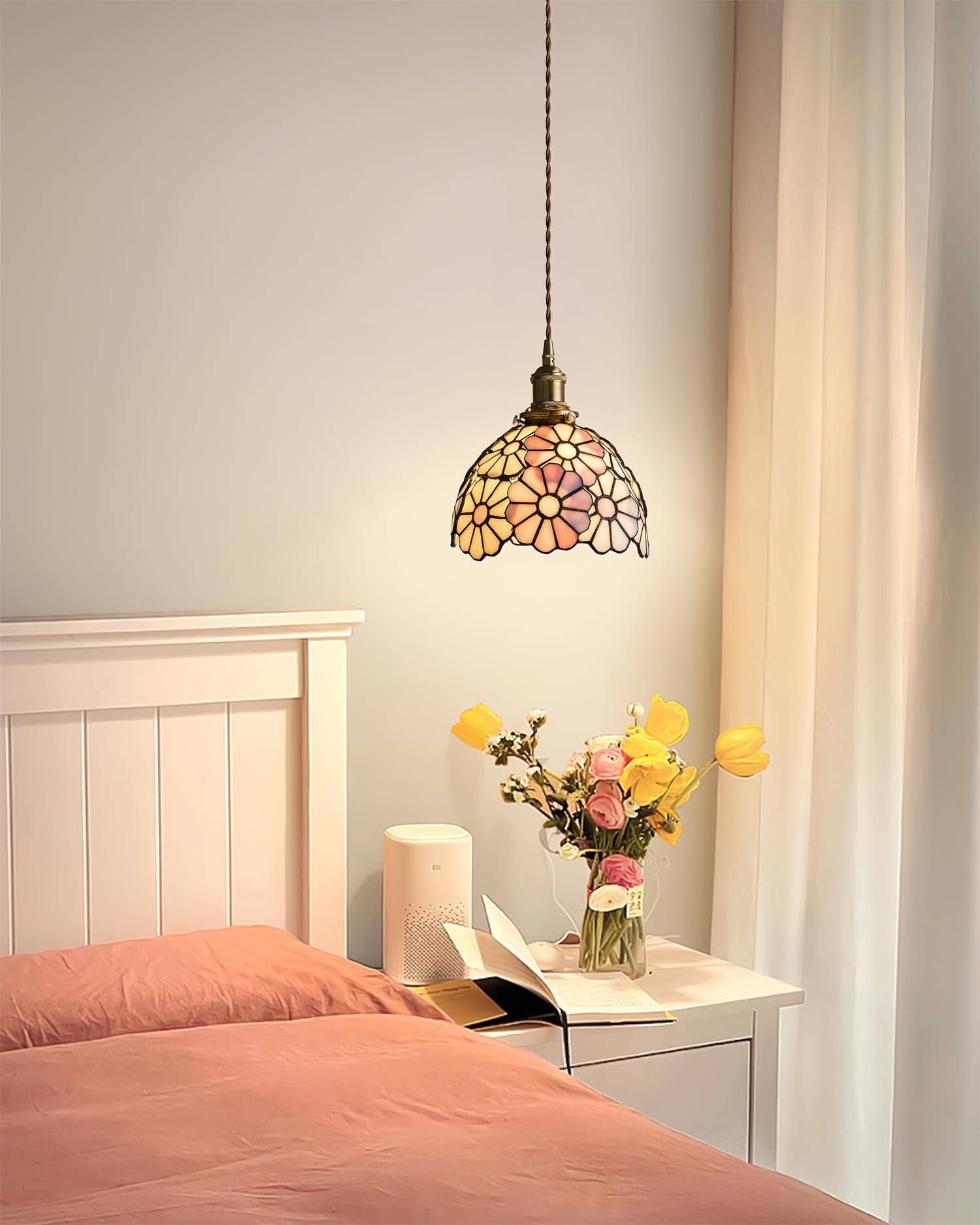 Lampada a sospensione floreale Anarelio