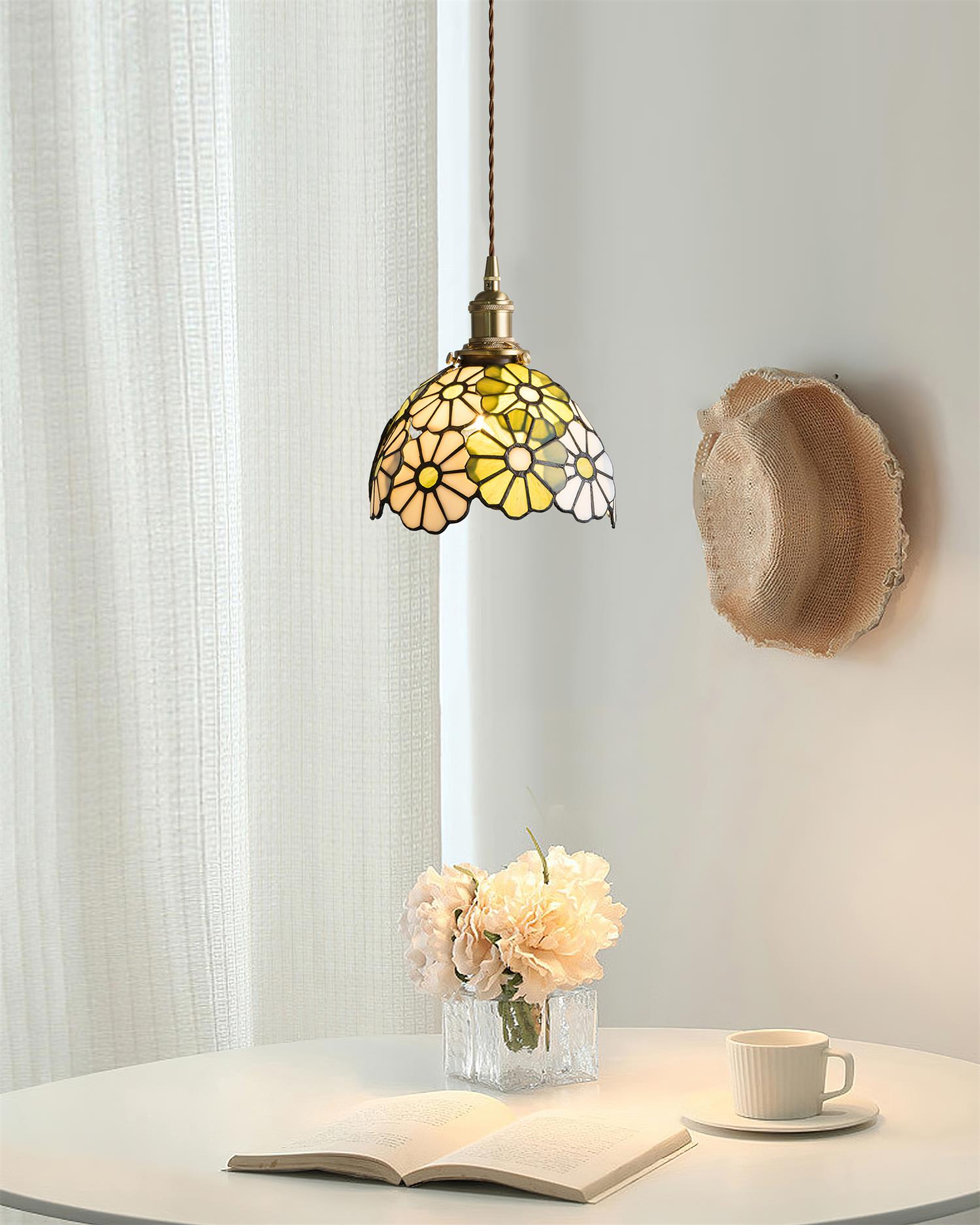 Lampada a sospensione floreale Anarelio