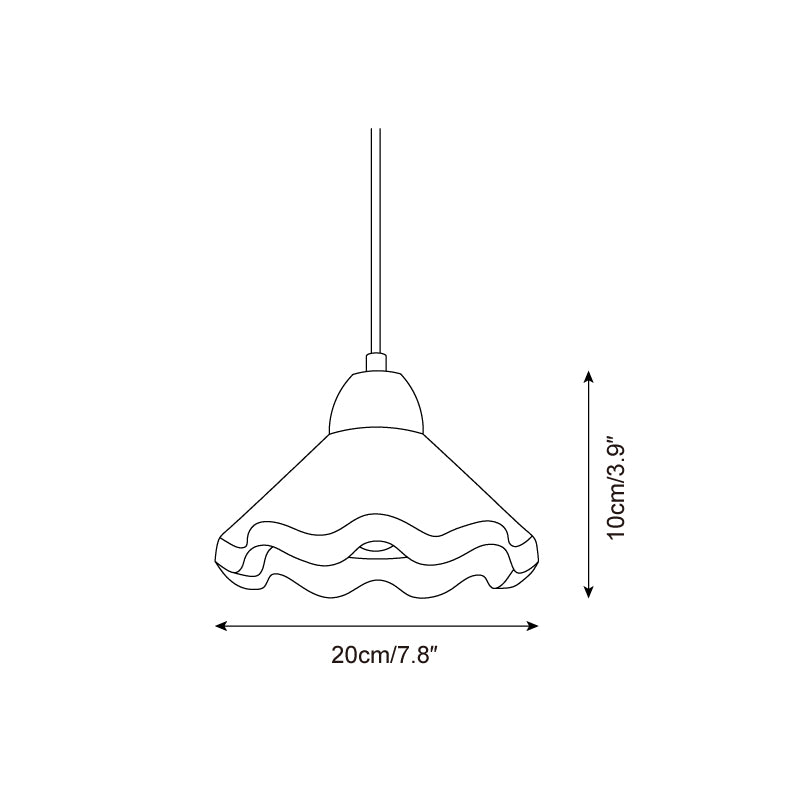 Lampada a sospensione ondulata Galinana
