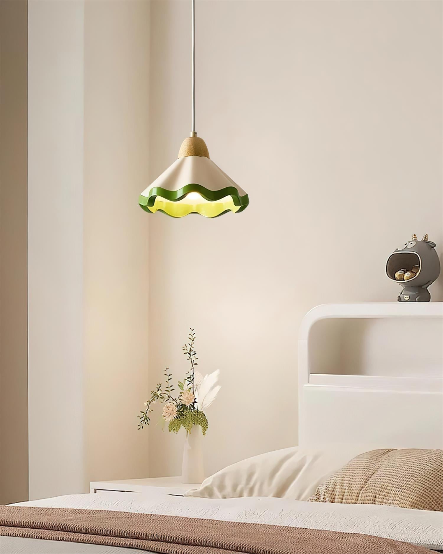 Lampada a sospensione ondulata Galinana