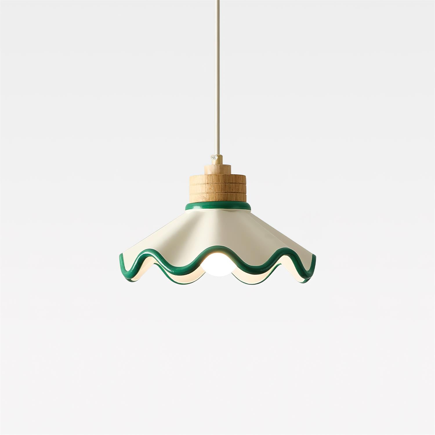 Lampada a sospensione ondulata Galinana