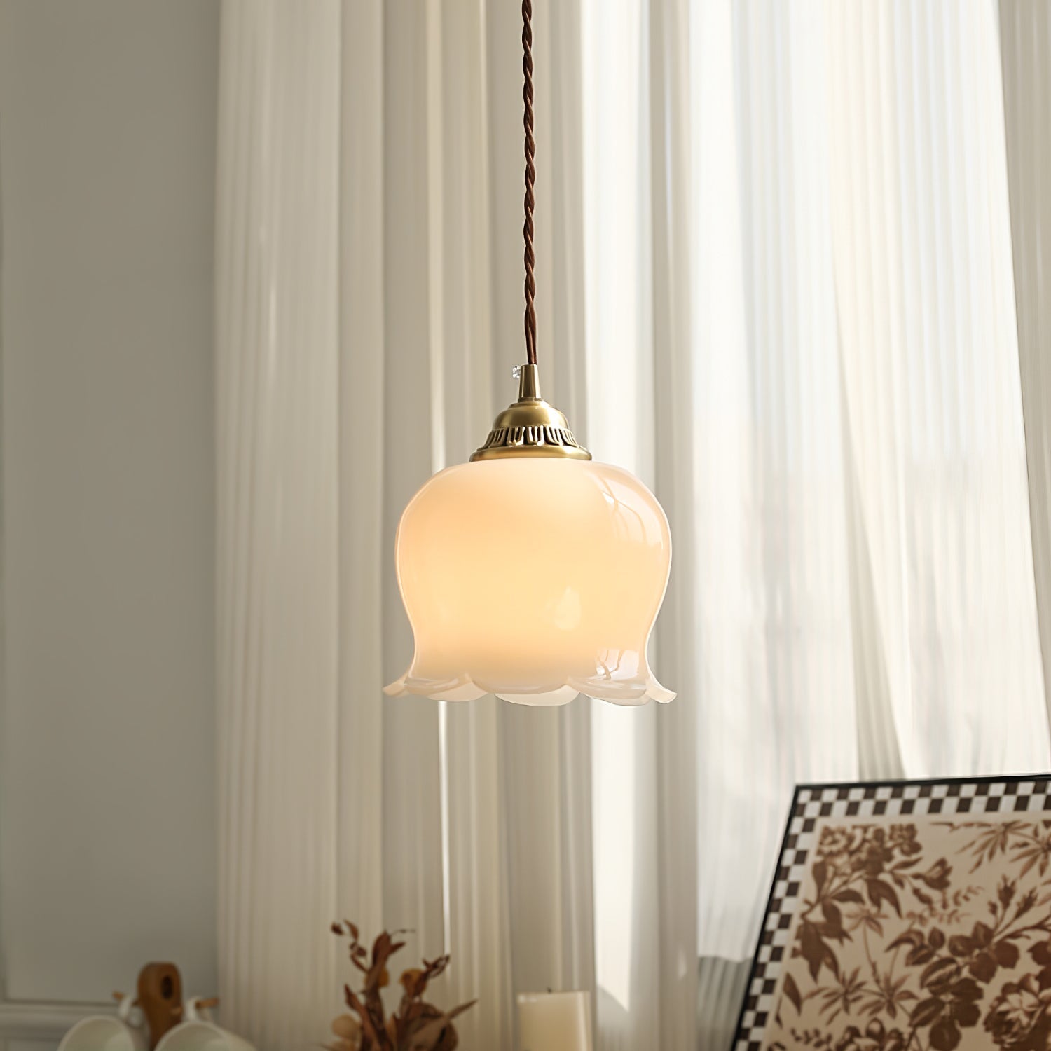 Lampada a sospensione floreale Lucorama