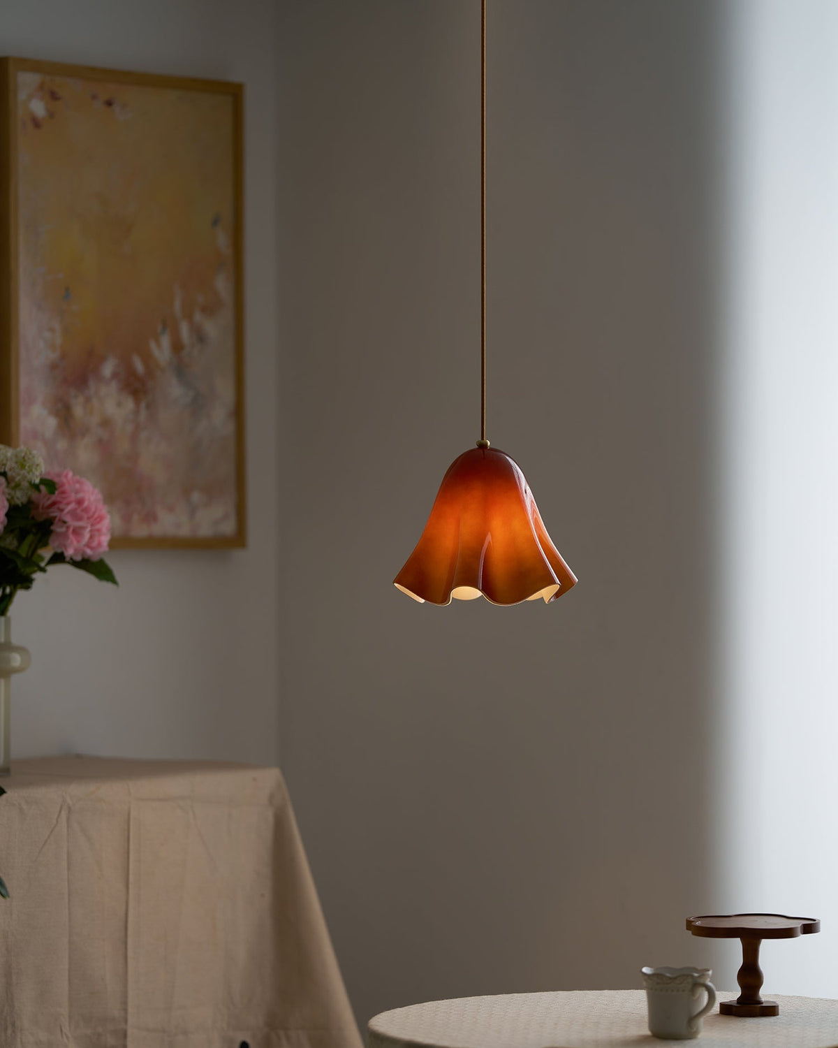 Lampada a sospensione floreale Enivave