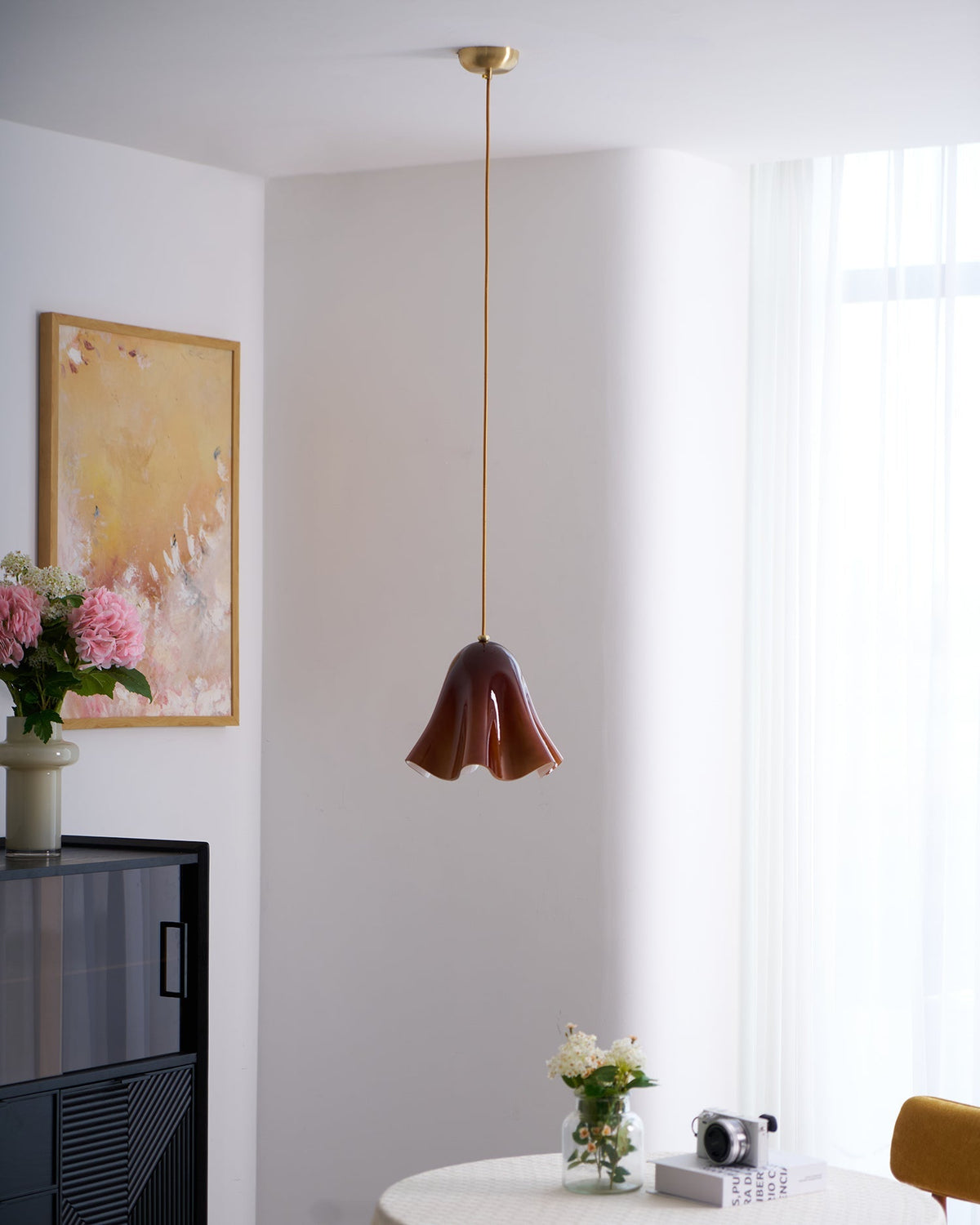 Lampada a sospensione floreale Enivave