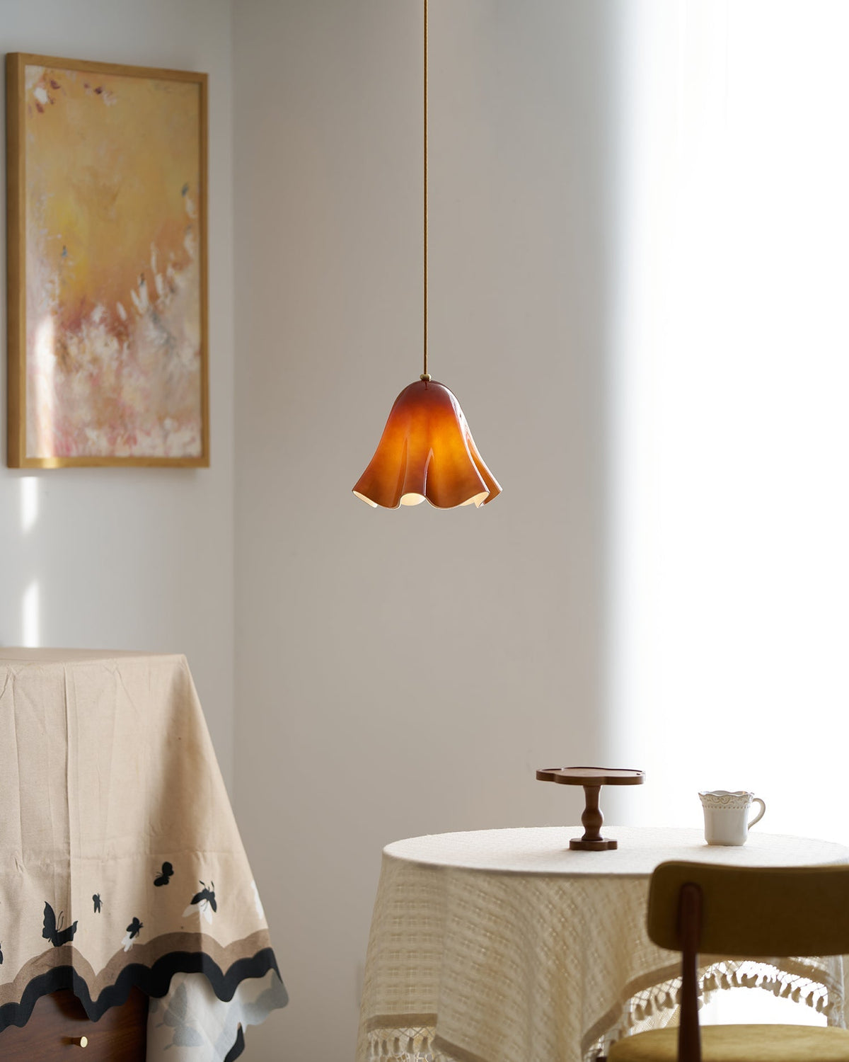 Lampada a sospensione floreale Enivave