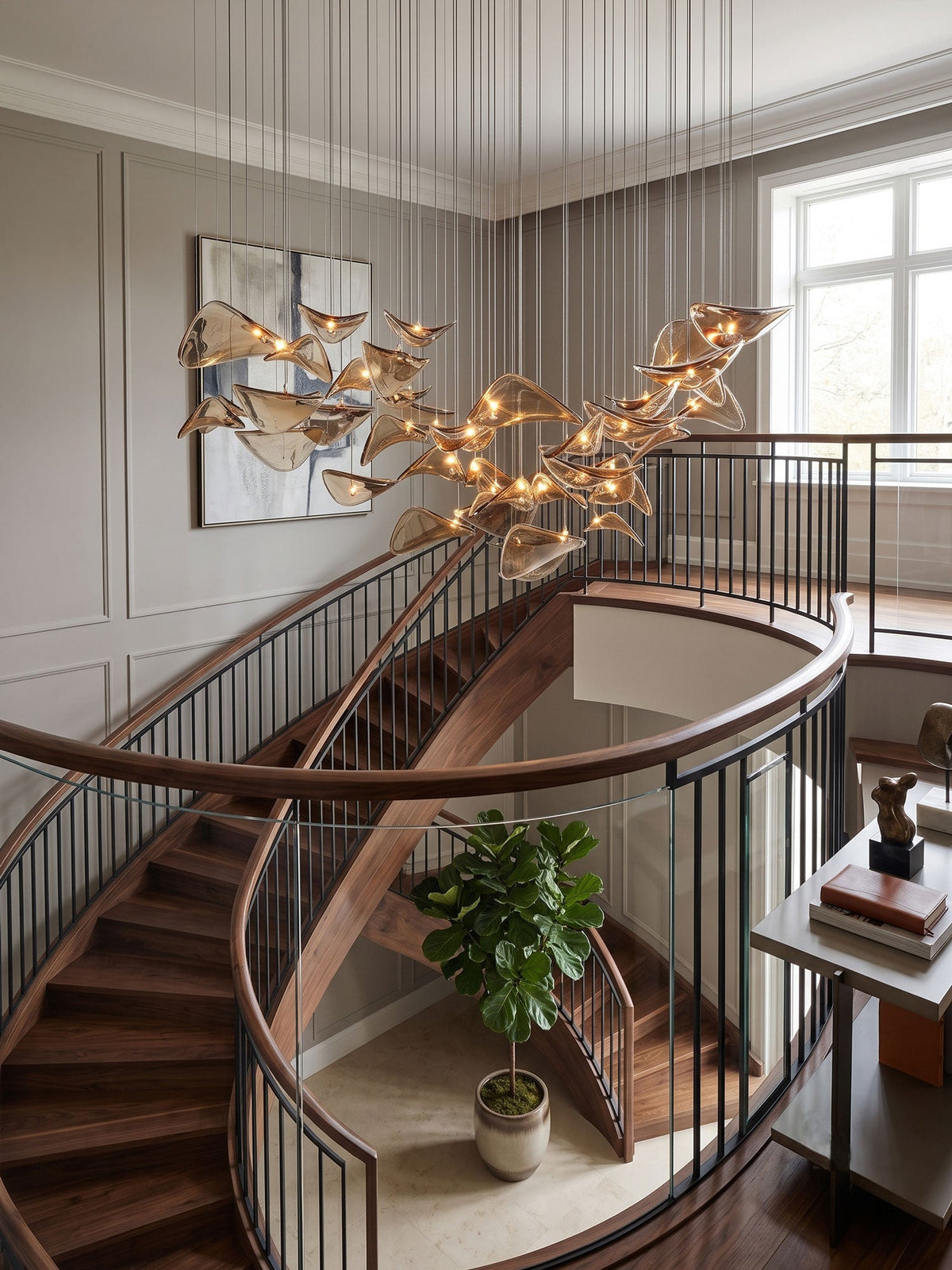 Wave Floating Leaf Chandelier – detail 4