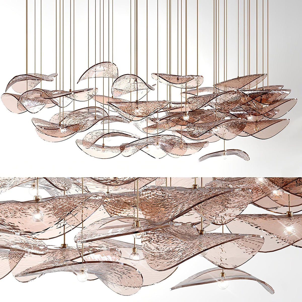 Wave Floating Leaf Chandelier – detail 19