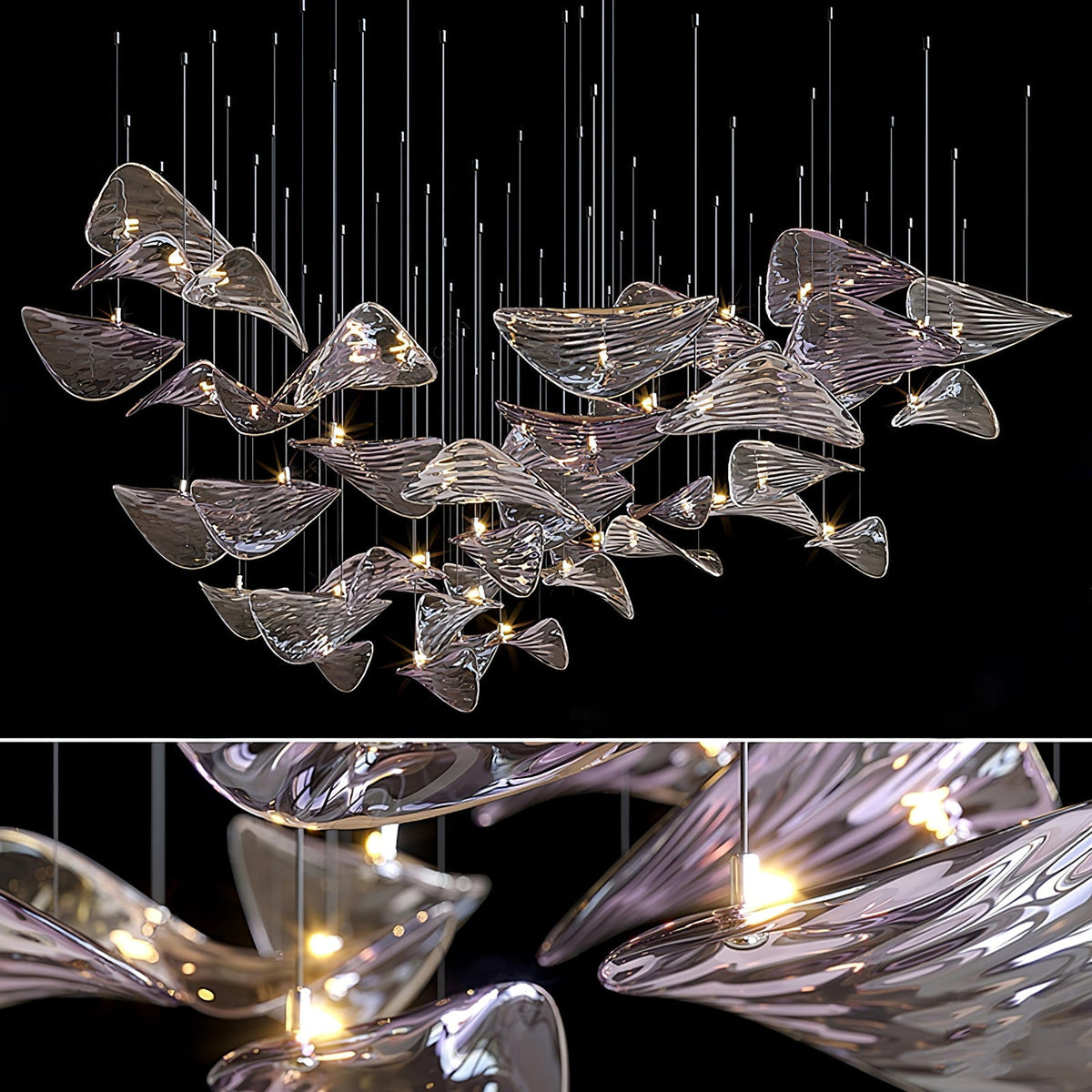 Wave Floating Leaf Chandelier – detail 16