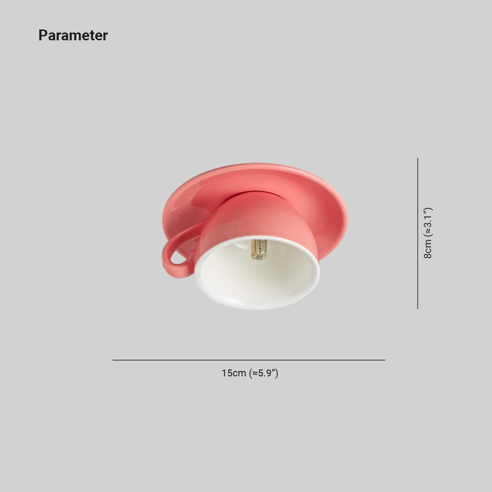 Lampada da soffitto a forma di tazza da tè Vionavela