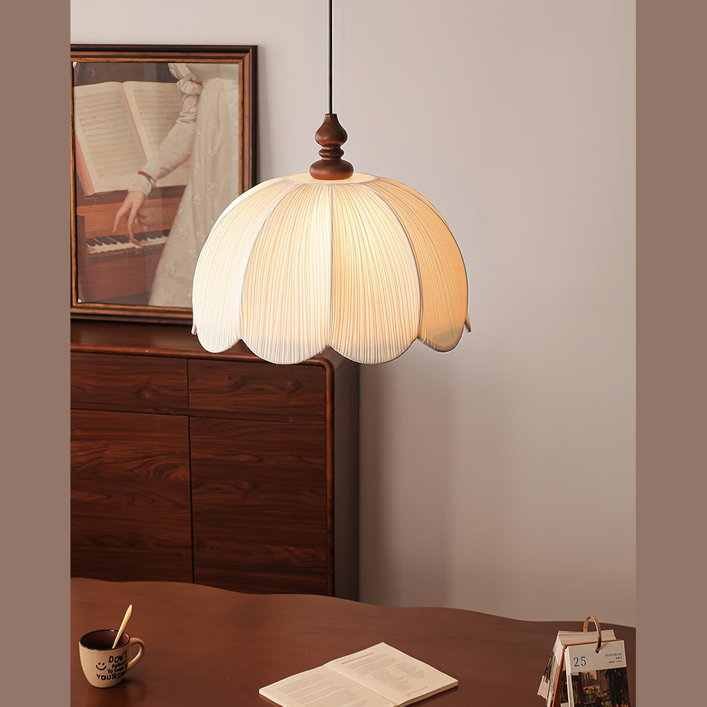 Lampada a sospensione plissettata Morinario
