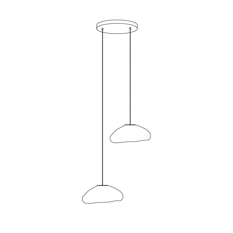 Lampada a sospensione scultorea Sileli