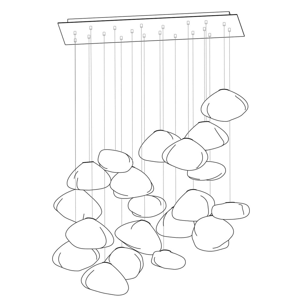 Lampada a sospensione scultorea Sileli