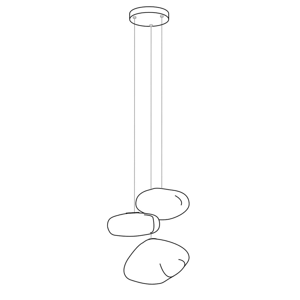 Lampada a sospensione scultorea Sileli