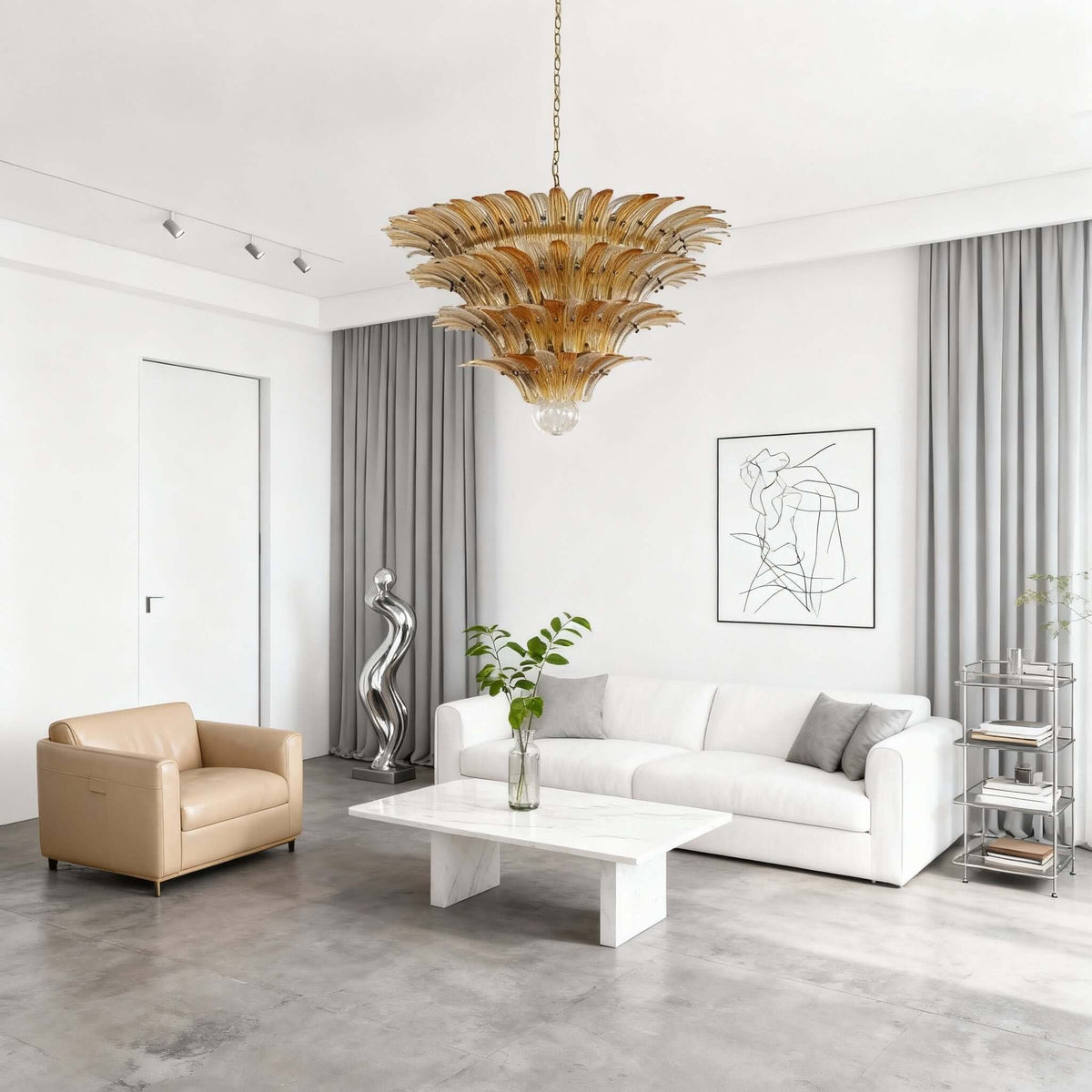 Lampadario a palmetta Solilola