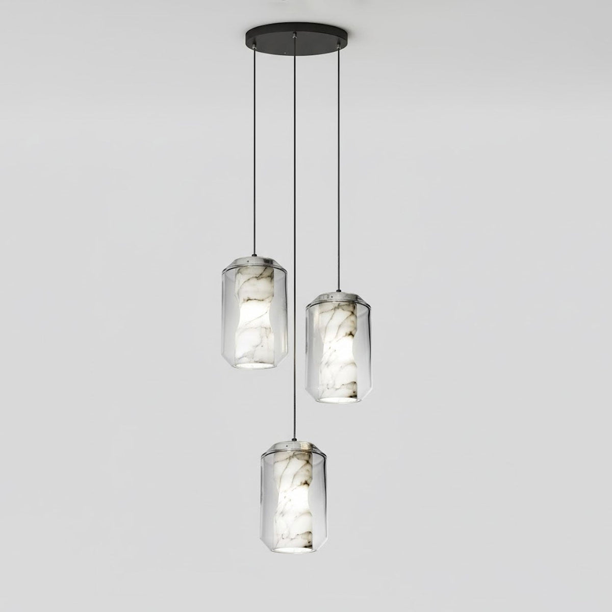Alabaster Glass Cylinder Pendant Light - Vakkerlight