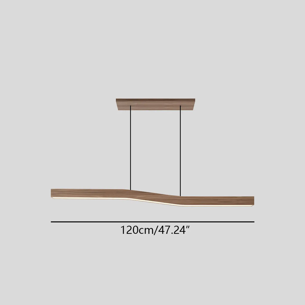 Lampada a sospensione in legno Lowave