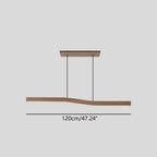 Lampada a sospensione in legno Lowave