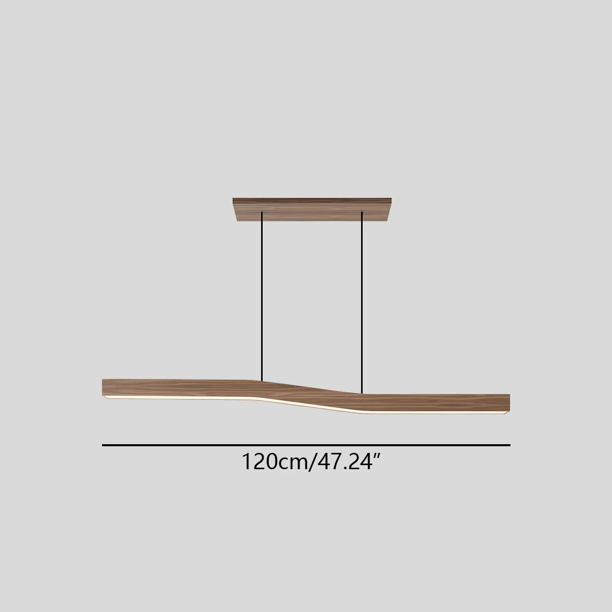 Lampada a sospensione in legno Lowave