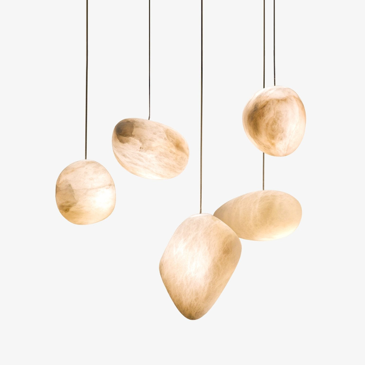 Pebbles Alabaster Pendant Lamp – detail 17
