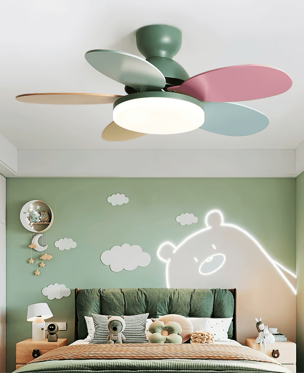 Ventilatore da soffitto con luce Liavela