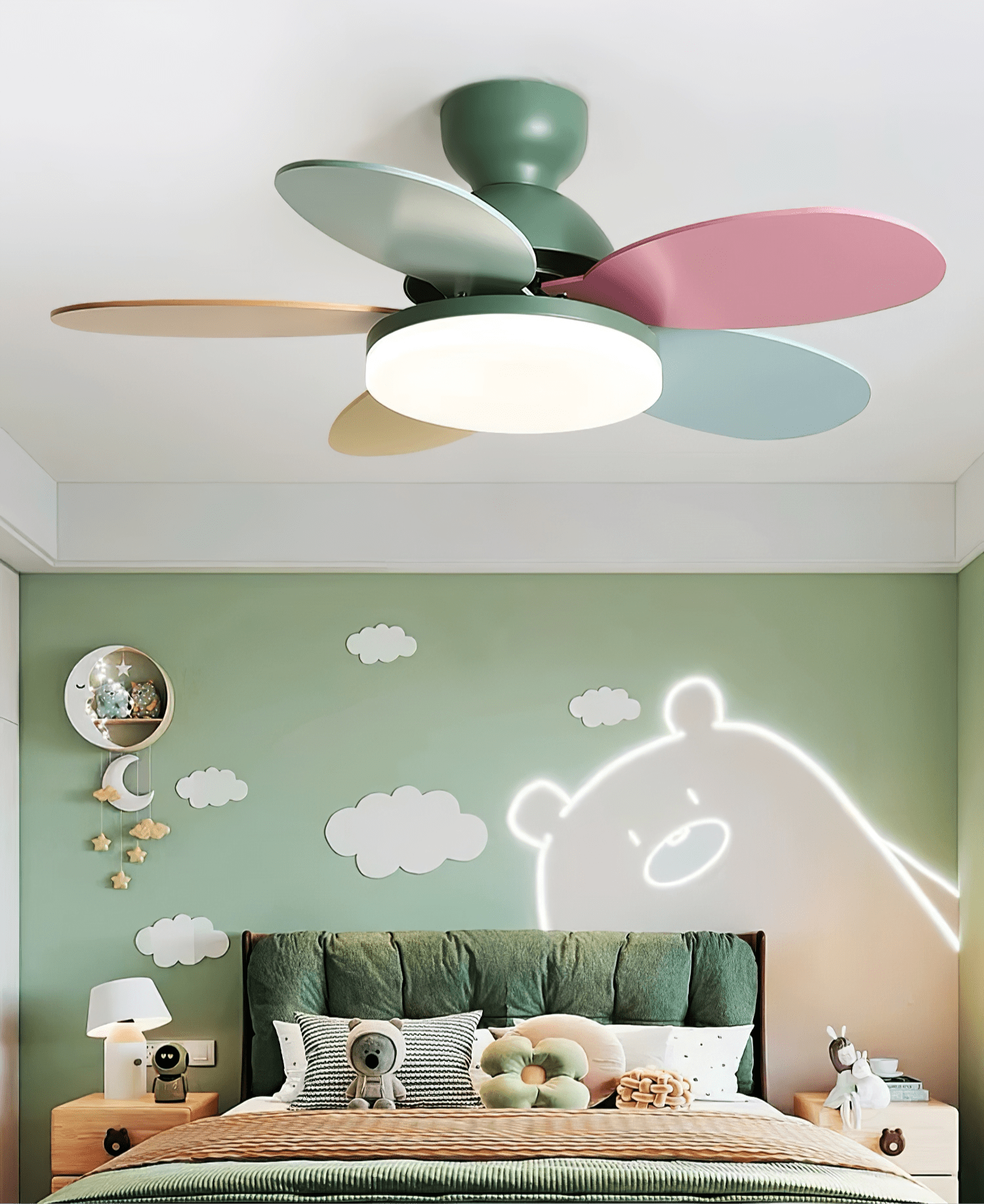 Ventilatore da soffitto con luce Liavela